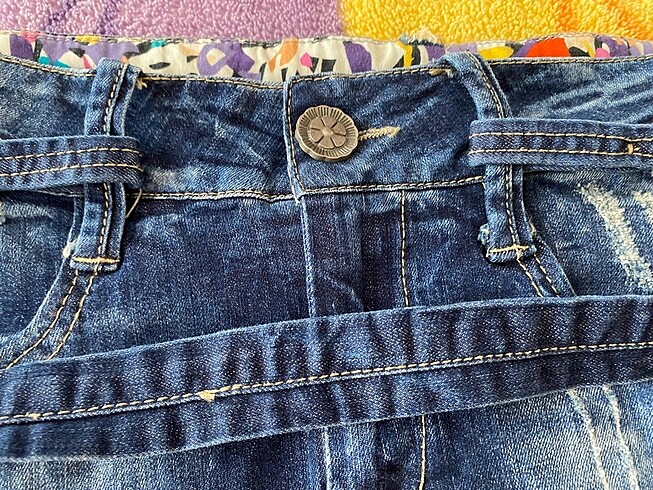s Beden y2k vintage mini kot etek kemerli