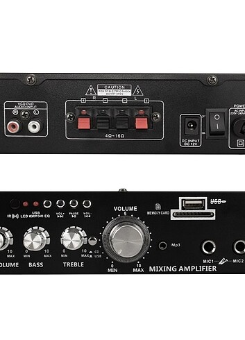 Bluetooth ve mikrofon kumandalı 2x60 watt 220 ile 12 volt giriş  - Görsel 4