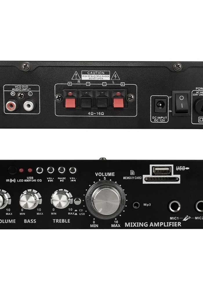 Bluetooth ve mikrofon kumandalı 2x60 watt 220 ile 12 volt giriş  - Görsel 4