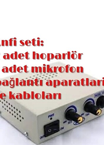 Anfi seti : 2 adet hoparlör 1 adet mikrofon ve Anfi ve kablo v.s - Görsel 2