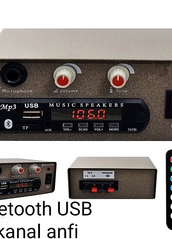 Bluetooth taşınabilir anfi  - Görsel 2