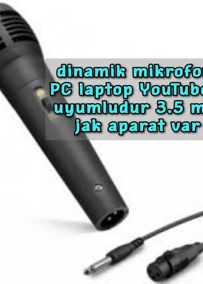 Dinamik mikrofon YouTuber laptop uyumlu  - Görsel 2