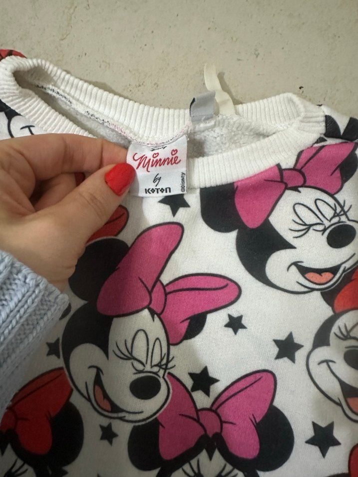 Renkli Baskılı Kız Sweatshirt - Görsel 3