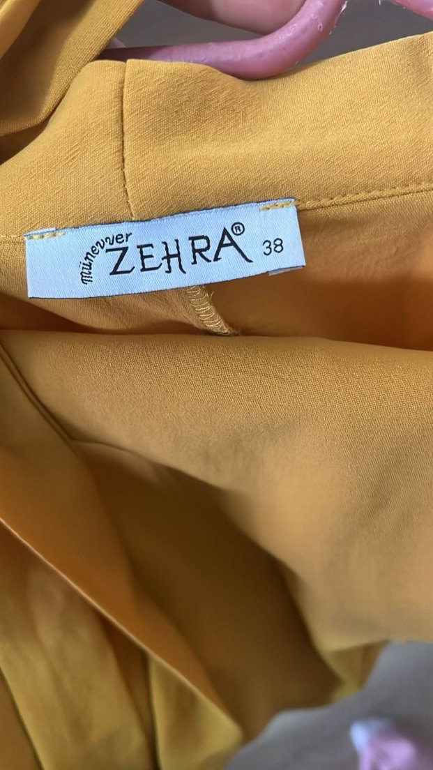 Kadın Sarı Uzun Salaş Kimono - Görsel 3