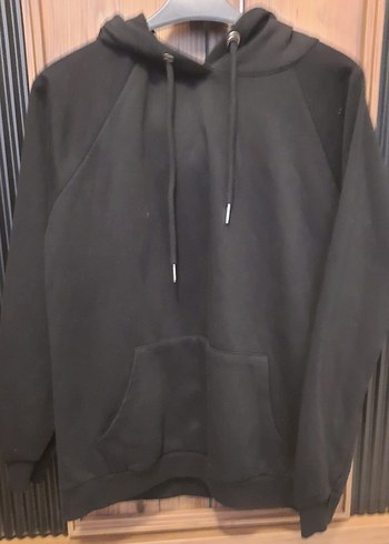 Siyah Kapüşonlu Kadın Sweatshirt