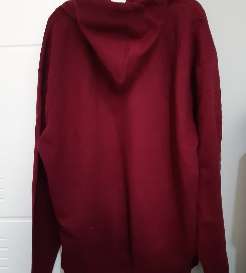 Bordo Kapüşonlu Sweatshirt - Görsel 2