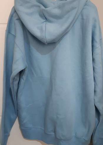 Mavi Kapüşonlu Oversize Sweatshirt - Görsel 2