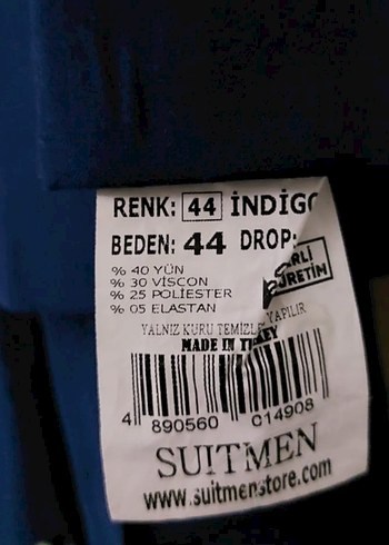 Klasik Lacivert Erkek Takım Elbise - Görsel 4