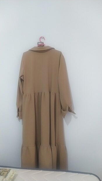 42 Beden camel Renk Elbise