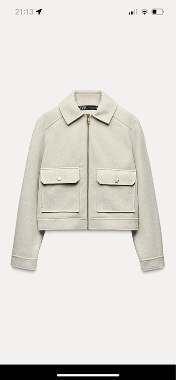 Zara ceket 3046/287/712 ekru