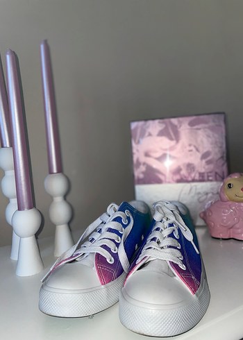 Benetton Renkli Bağcıklı Kadın Spor Ayakkabı