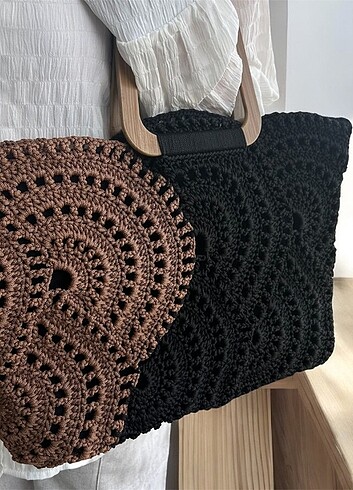 Tasarımcı El örgüsü. Kol çantası