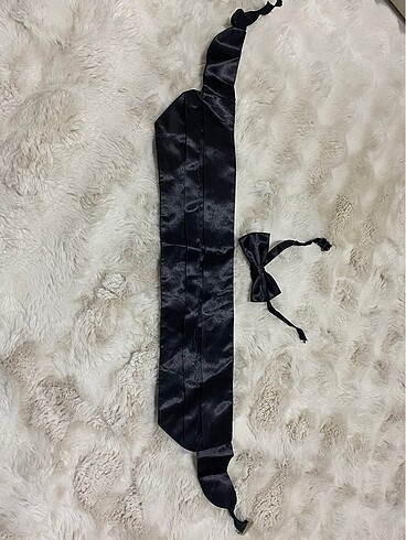 Damatlık papyon ve kuşak - Görsel 4