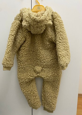 Kahverengi Peluş Erkek Bebek Tulumu - Görsel 3