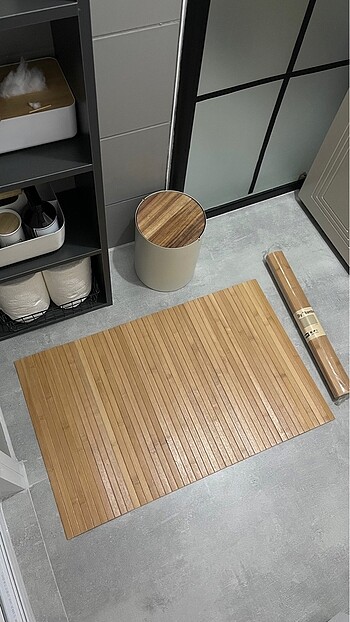 Beden kahverengi Renk Bambu banyo paspası