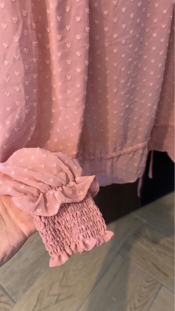 H&M Transparan Pudra Gömlek