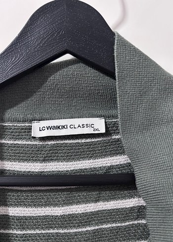 Gri Çizgili Düğmeli Erkek Polo Tişört - Görsel 3