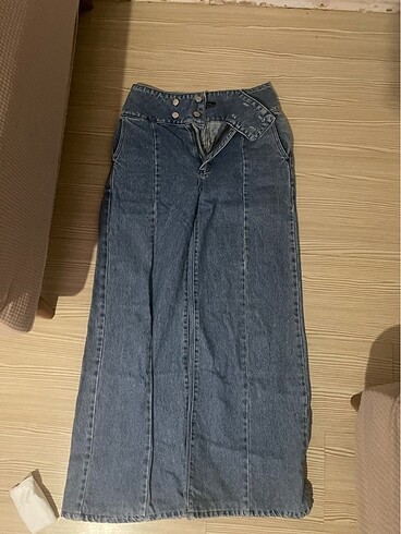 Kot pantolon Jean Geniş paça