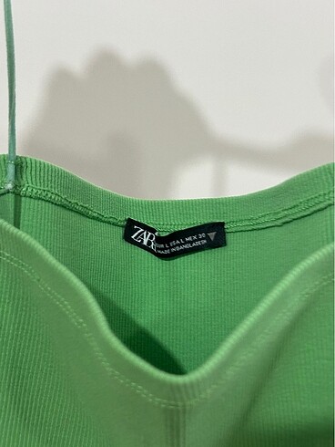 Zara Zara yeşil crop askılı