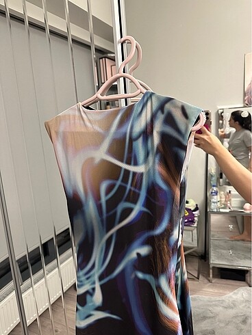 Zara Zara vadkalı tül elbise
