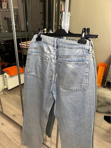 40 Beden mavi Renk Zara parlak pantolon