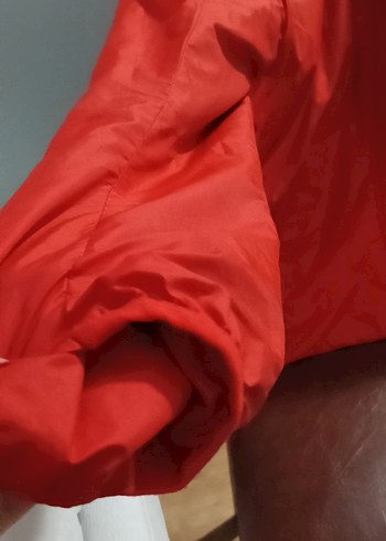 Kadın Parlak Kırmızı Nike Fermuarlı Ceket - Görsel 5