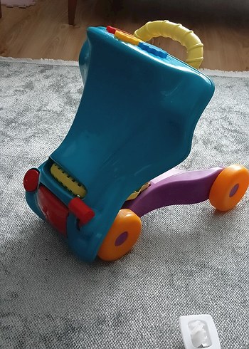 Renkli Mavi Bebek Yürüteci - Görsel 2