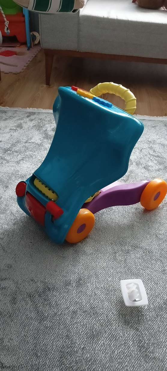 Renkli Mavi Bebek Yürüteci - Görsel 2