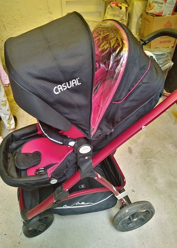 Koyu Pembe Casual Bebek Arabası - Görsel 5