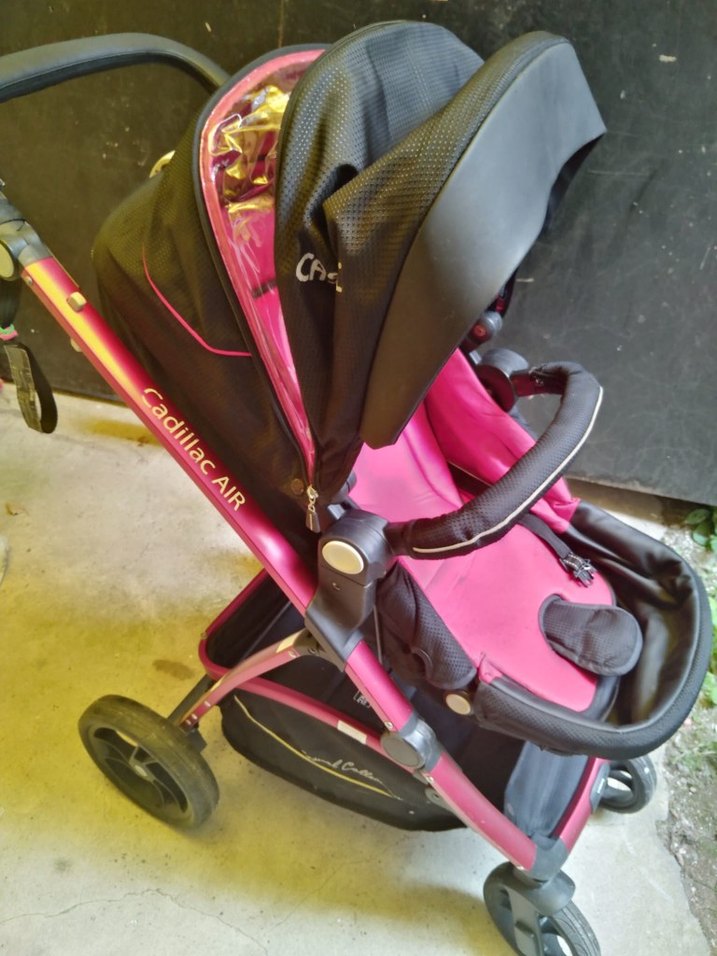 Koyu Pembe Casual Bebek Arabası - Görsel 2