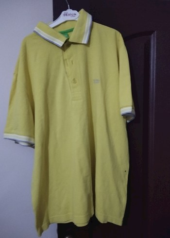 Erkek Sarı Kısa Kollu Polo Tişört - Görsel 2