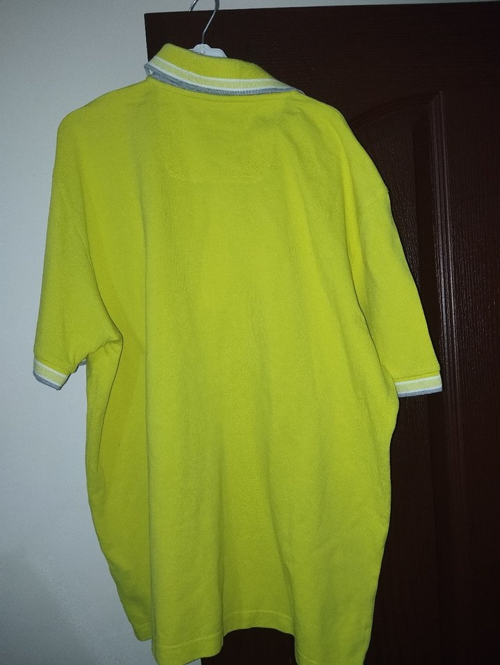 Erkek Sarı Kısa Kollu Polo Tişört - Görsel 4