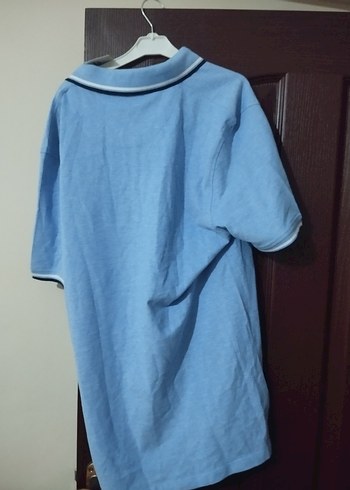 Mavi Düğmeli Erkek Polo Tişört - Görsel 4