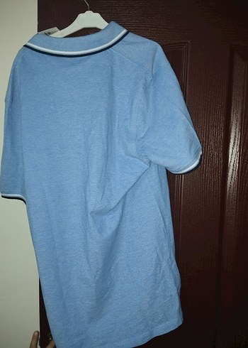 Mavi Düğmeli Erkek Polo Tişört - Görsel 3