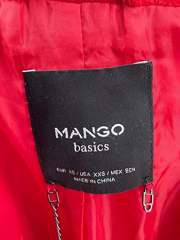 xs Beden kırmızı Renk Mango Kaban %70 İndirimli.