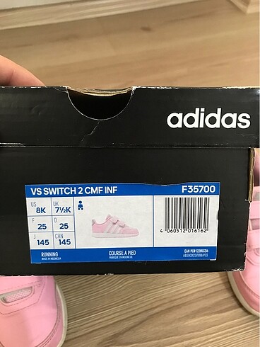 25 Beden pembe Renk Adidas spor ayakkabı