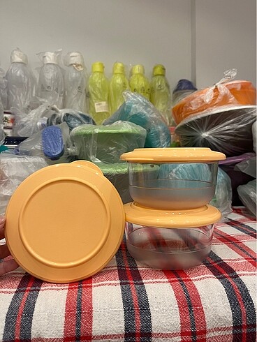 Beden ten rengi Renk Tupperware Kristal Serisi 3 Adet 450 ml