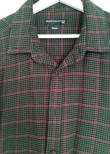 Düğmeli, Uzun Kollu Kahverengi Erkek Gömlek - Görsel 2