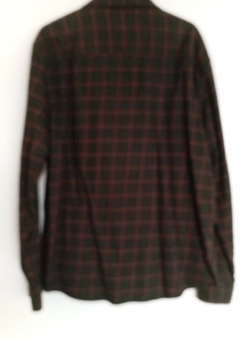 Düğmeli, Uzun Kollu Kahverengi Erkek Gömlek - Görsel 3