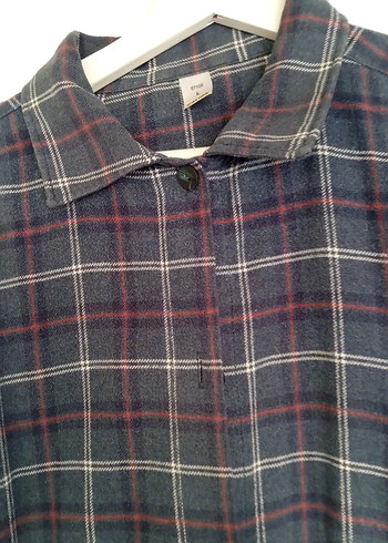 Gri Rahat Kesim Uzun Kollu Kadın Gömlek - Görsel 3