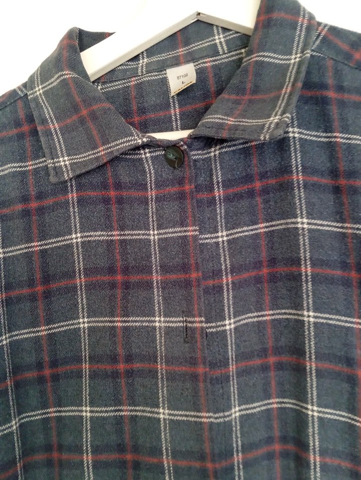 Gri Rahat Kesim Uzun Kollu Kadın Gömlek - Görsel 3