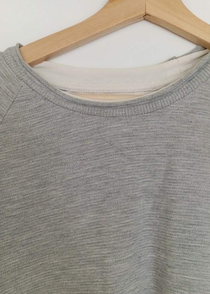 Gri renk sweatshirt - Görsel 4