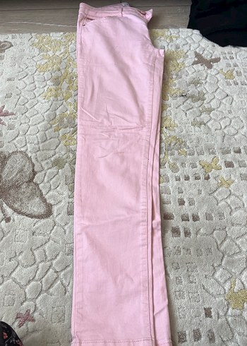 Pembe Midi Pamuk Kadın Pantolon skiny kız çocuk için uygun - Görsel 2