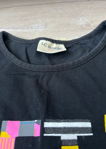 Renkli Baskılı Kız çocuk elbise Payetli - Görsel 2