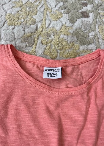 Kız Çocuk Dantel Detaylı Pembe Kısa Kollu Tişört - Görsel 2