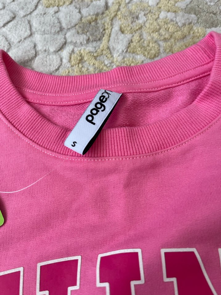 Pembe Baskılı Kadın Sweatshirt - Görsel 2