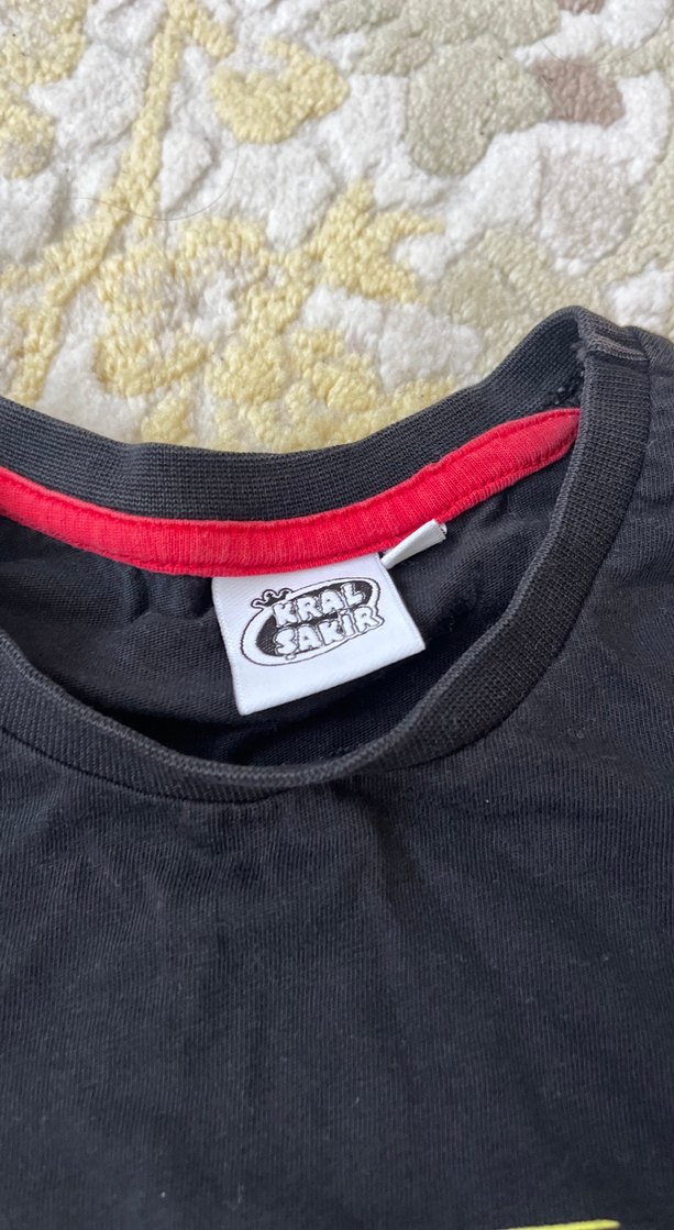 Erkek Siyah Baskılı Kısa Kollu Tişört - Görsel 2