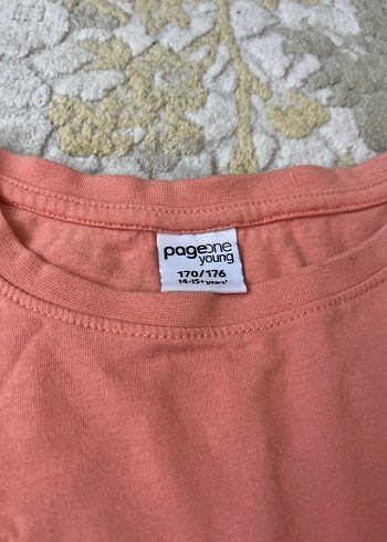 Kız Çocuk Pembe Kısa Kollu Baskılı T-shirt - Görsel 2