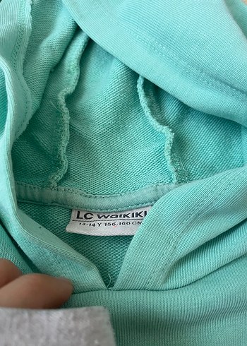 Turkuaz Kapüşonlu çocuk Sweatshirt - Görsel 2