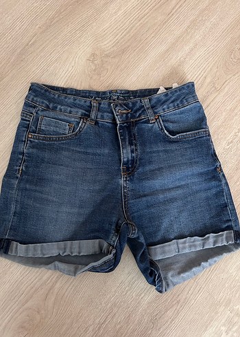 Kadın Mavi Mini Denim Şort
